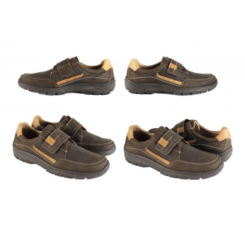 zerimar shoes Zapato de cuero con cierre de velcro modelo BICO En oferta