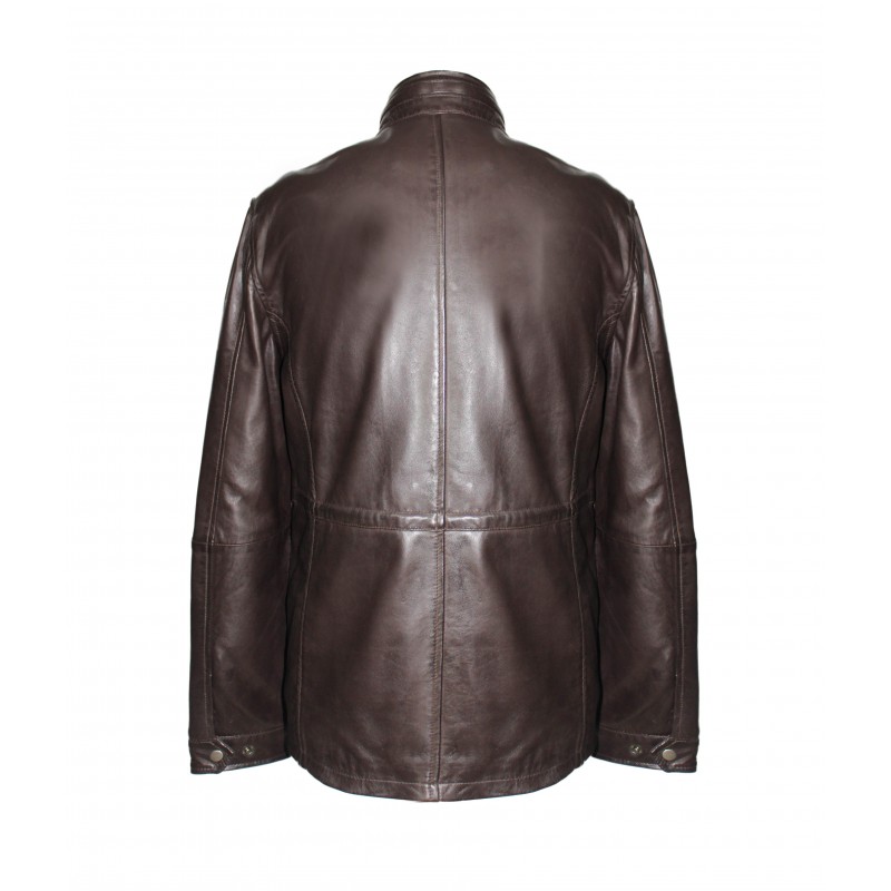 zerimar shoes Chaqueta de piel con doble cierre y bolsillos modelo FISHER Los más vendidos