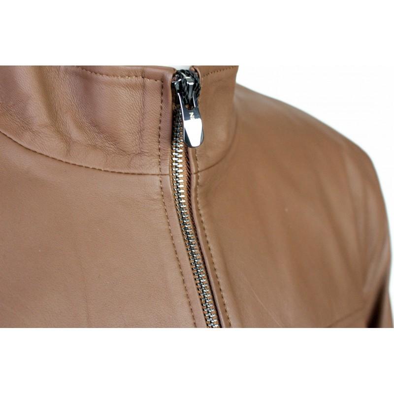 zerimar shoes Chaqueta de cuero con cremallera modelo PANPET Envío gratis