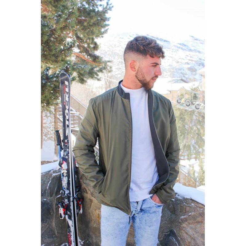 zerimar shoes Chaqueta de cuero reversible bicolor BLUEGREEN COMPRAR AHORA