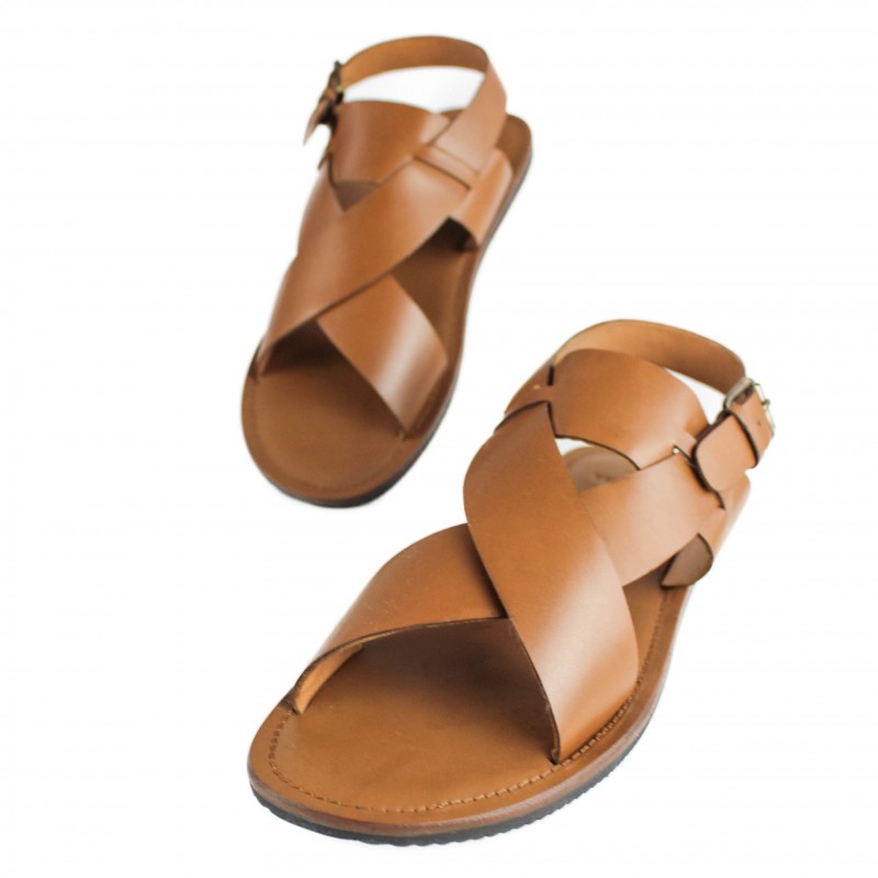 zerimar shoes Sandalia de piel cruzada con hebilla modelo MATEO Promoción trimestral
