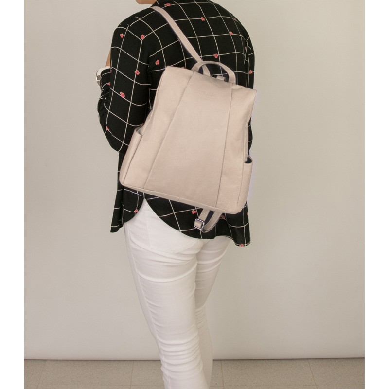 zerimar shoes Mochila de piel natural con cierre trasero antirrobo Descuentos del mes