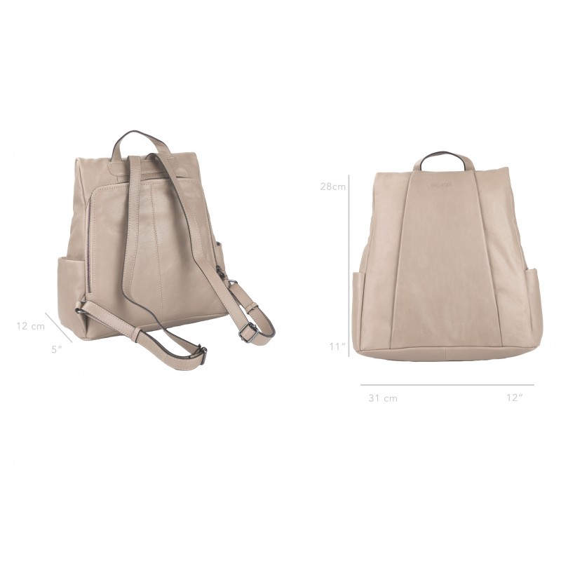 zerimar shoes Mochila de piel natural con cierre trasero antirrobo Descuentos del mes