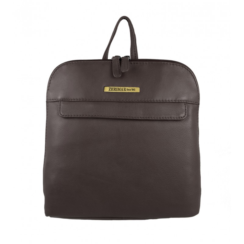 zerimar shoes Mochila de piel natural de mujer estilo casual 25x24x6 cm Ofertas de temporada