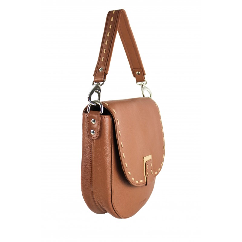 zerimar shoes Bolso de piel detalle beige con doble asa 23x6x23 cm 2025