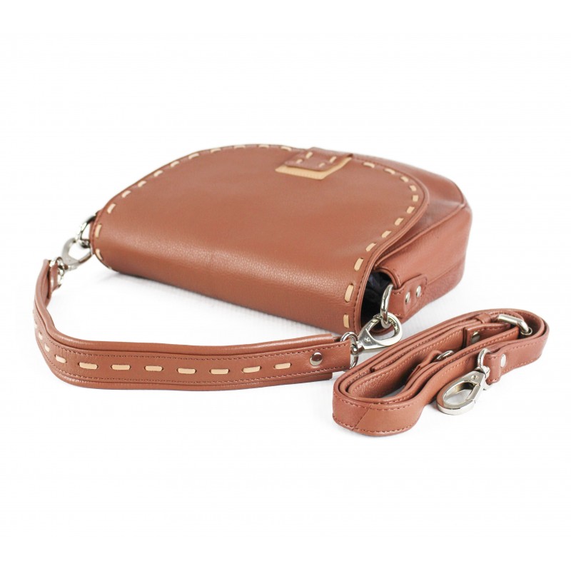 zerimar shoes Bolso de piel detalle beige con doble asa 23x6x23 cm 2025