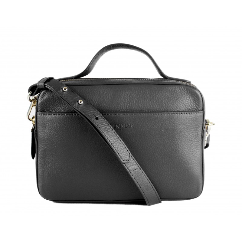 zerimar shoes Bolso de piel con doble cremallera 23x9x15 cm Venta caliente