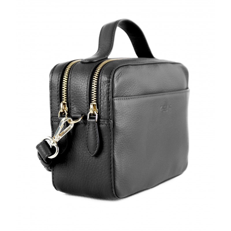 zerimar shoes Bolso de piel con doble cremallera 23x9x15 cm Venta caliente