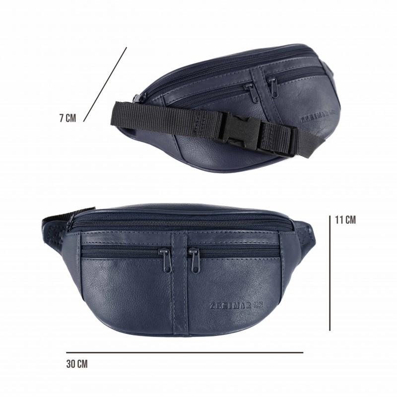 zerimar shoes Riñonera de piel con varios compartimentos 30x11x7 cm Rebajas baratas