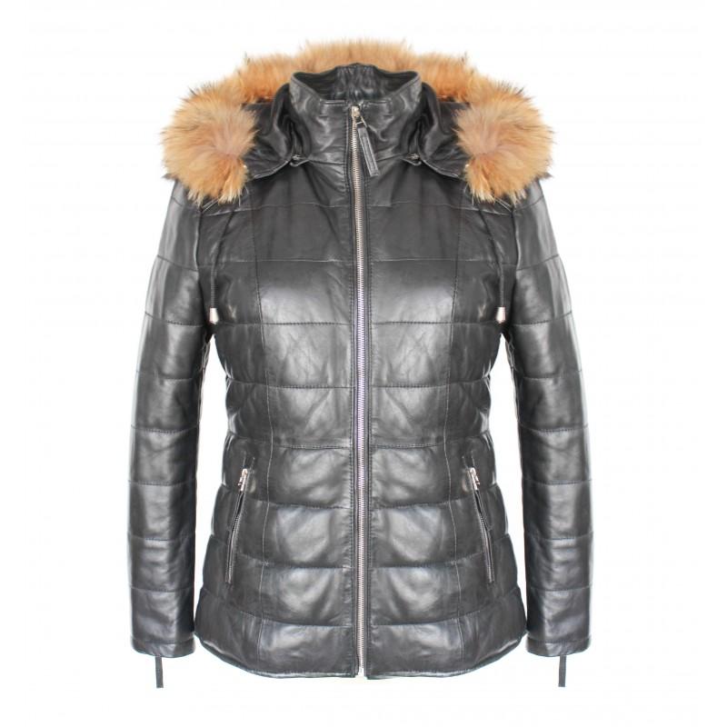 zerimar shoes Chaqueta de piel con capucha de racoon modelo ALMOND Ventas relámpago