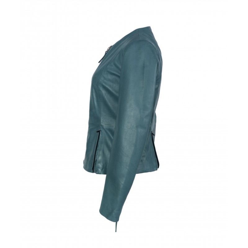 zerimar shoes Chaqueta de piel con cremalleras modelo OPEN Descuento