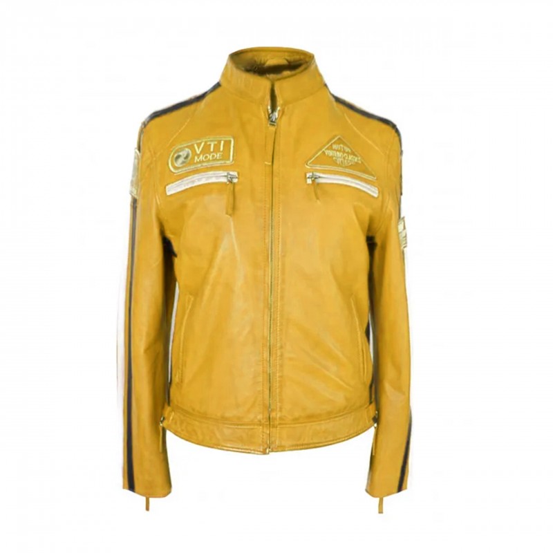 zerimar shoes Chaqueta heavy de piel con parches modelo 120 Tienda