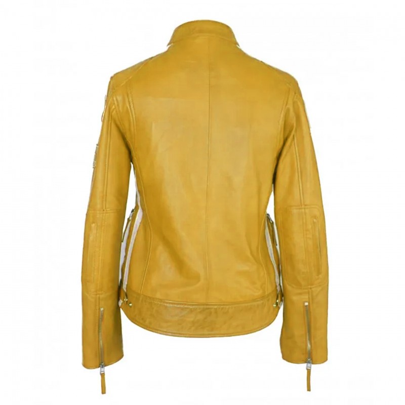 zerimar shoes Chaqueta heavy de piel con parches modelo 120 Tienda