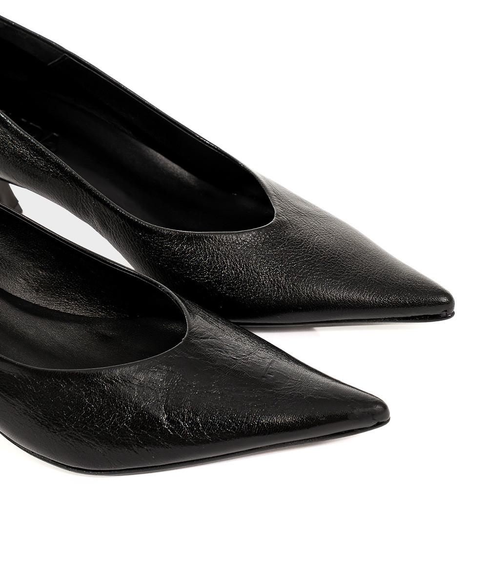 zinda Salón de piel suave negra Descuento por venta flash