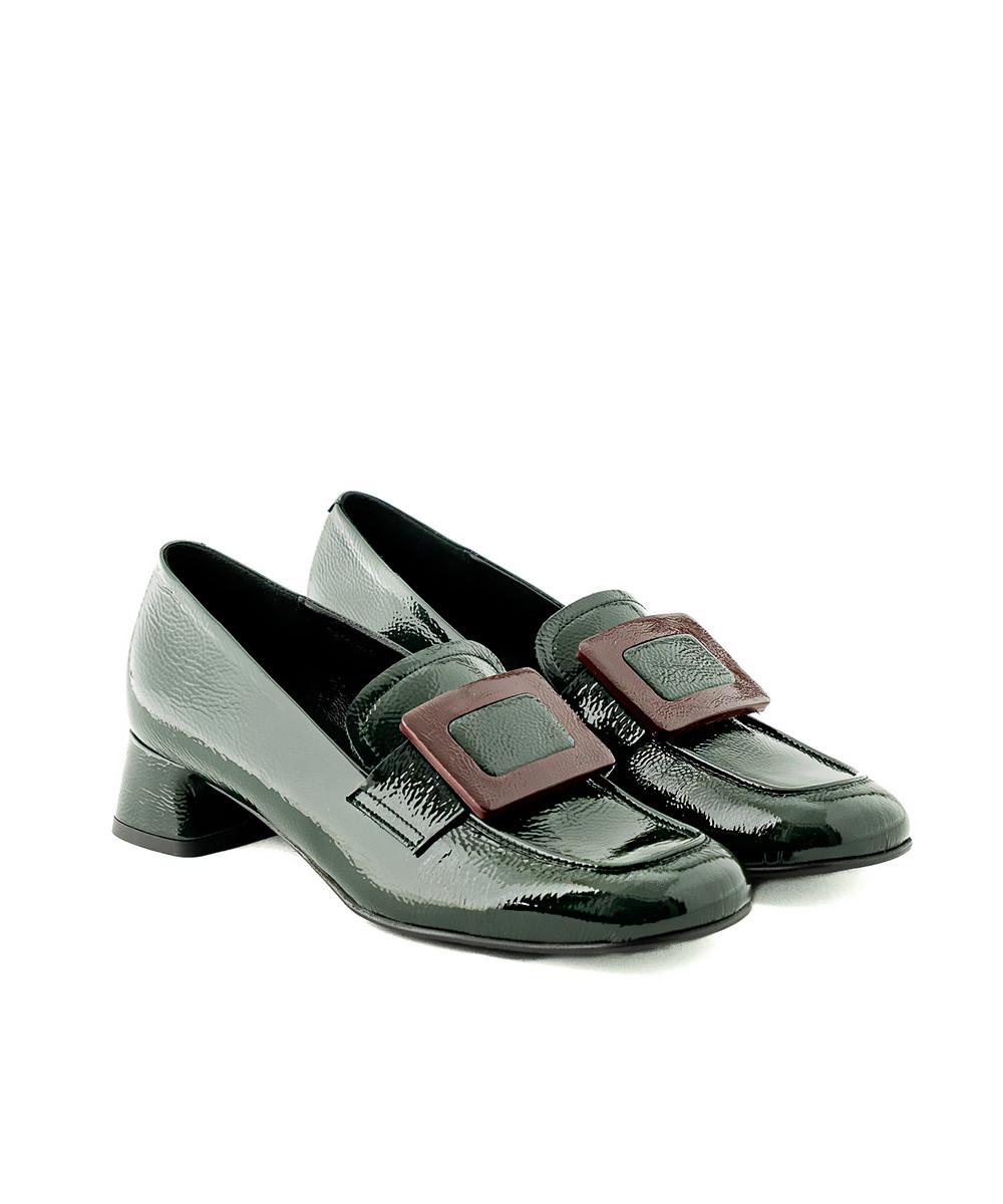 zinda Mocasín de piel verde Rebajas de fin de temporada