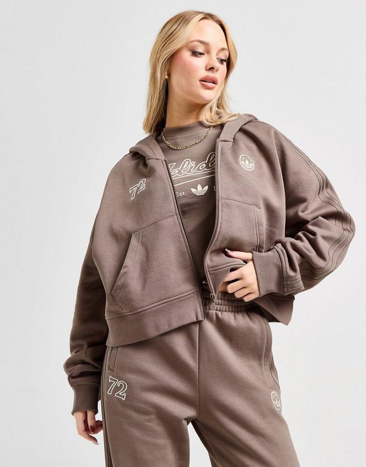 JD Sports adidas Originals Sudadera con capucha Baseball Crop Zip Venta caliente