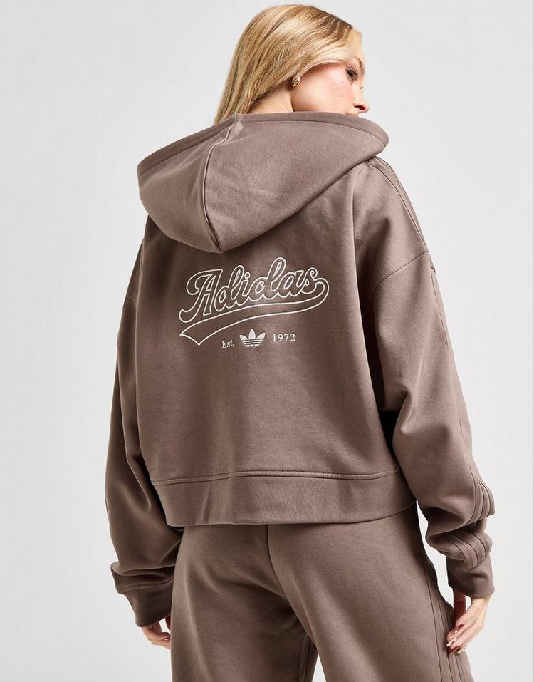 JD Sports adidas Originals Sudadera con capucha Baseball Crop Zip Venta caliente