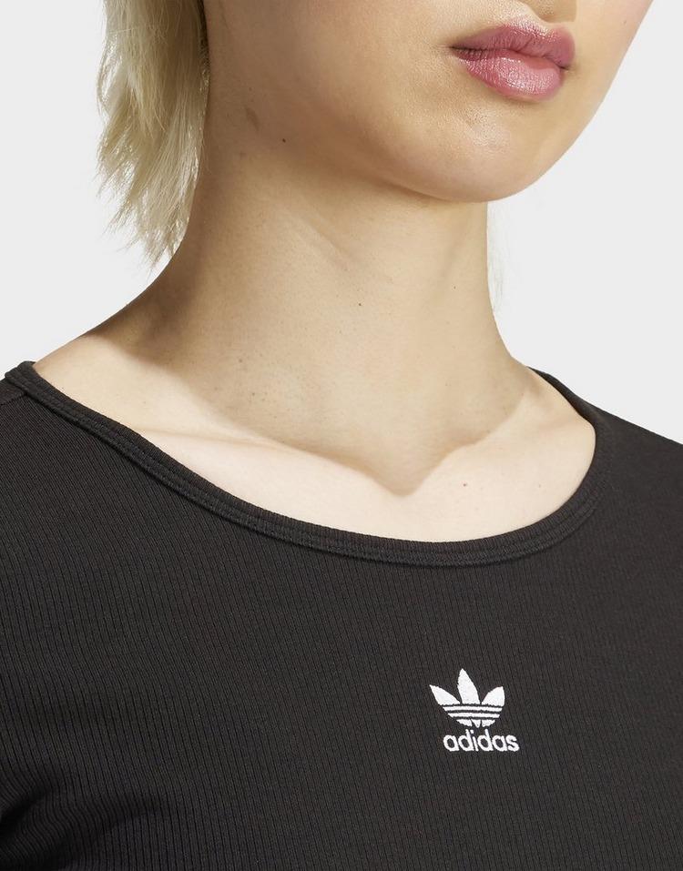 JD Sports adidas Originals Camiseta manga larga Essentials Ribbed Crop Rebajas
