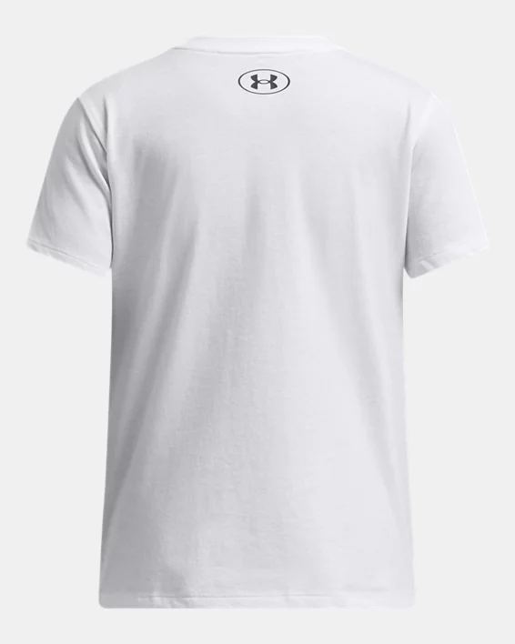 Under Armour Camiseta de manga corta UA Big Logo UA Fill para niña   Ofertas especiales
