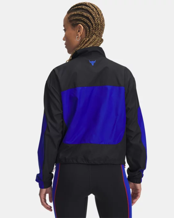 Under Armour Sudadera con cremallera completa de tejido Project Rock para mujer   En oferta
