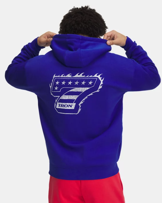 Under Armour Sudadera con cremallera completa Project Rock Icon Fleece para hombre   Rebajas baratas