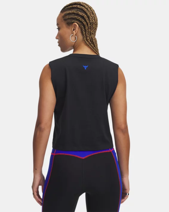 Under Armour Camiseta de tirantes Project Rock Iron Paradise para mujer   Ventas relámpago