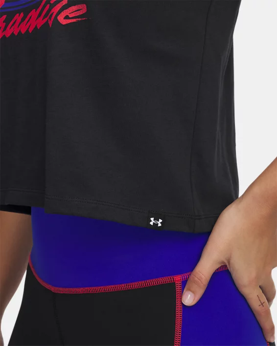 Under Armour Camiseta de tirantes Project Rock Iron Paradise para mujer   Ventas relámpago