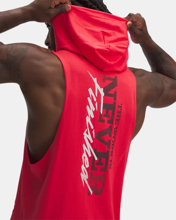 Under Armour Sudadera con capucha sin mangas Project Rock para hombre   Envío gratis