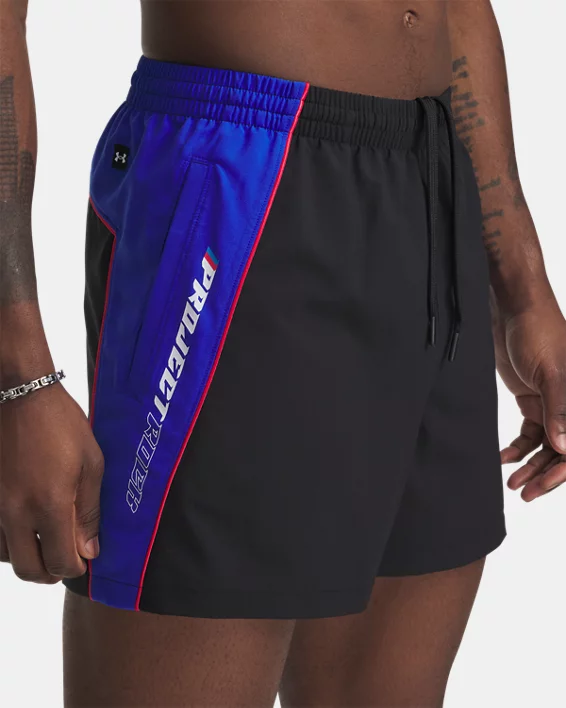 Under Armour Pantalón corto Project Rock Woven Colorblock para hombre   Envío gratis