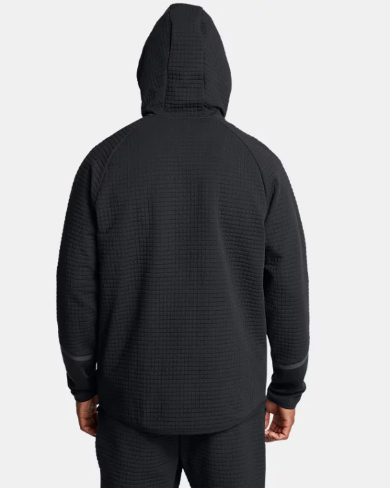 Under Armour Sudadera con cremallera completa UA Unstoppable Fleece Grid para hombre   Rebajas