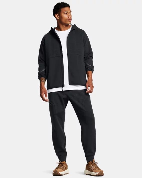 Under Armour Sudadera con cremallera completa UA Unstoppable Fleece Grid para hombre   Rebajas