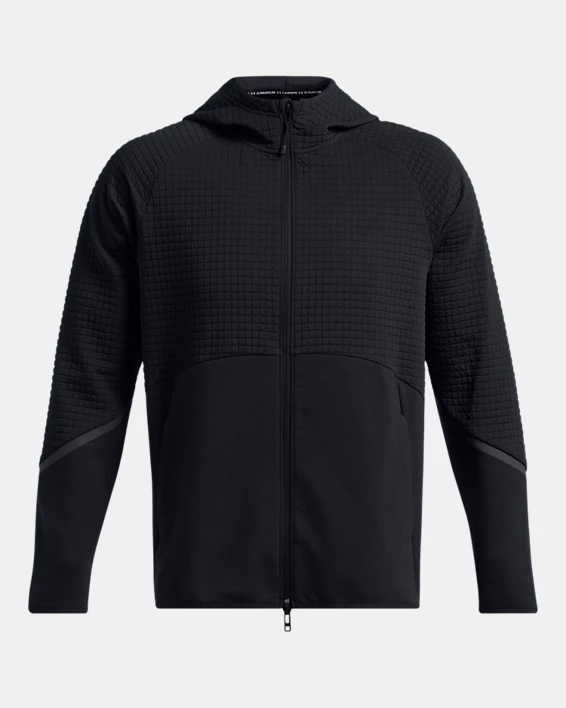 Under Armour Sudadera con cremallera completa UA Unstoppable Fleece Grid para hombre   Rebajas