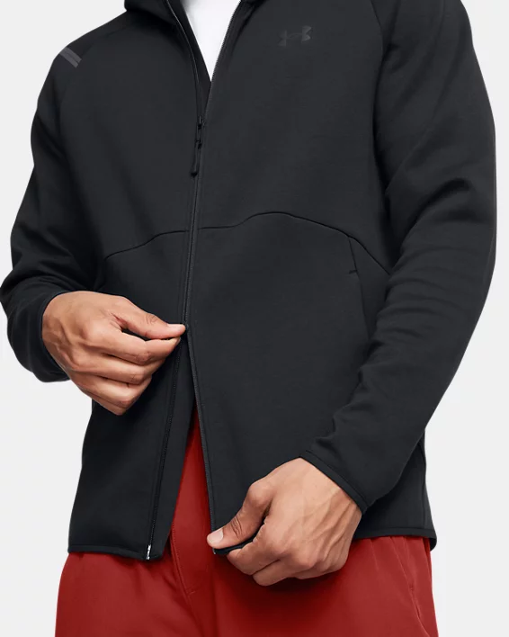 Under Armour Sudadera con capucha y cremallera completa UA Unstoppable Fleece para hombre   Rebajas top