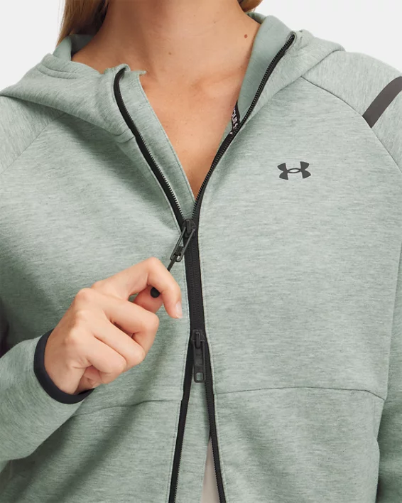 Under Armour Parte de arriba con cremallera completa UA Unstoppable Fleece para mujer   Oferta especial
