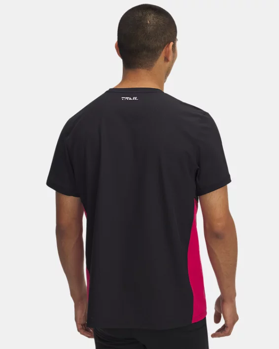 Under Armour Parte superior de manga corta con cremallera UA Trail Run para hombre   Outlet