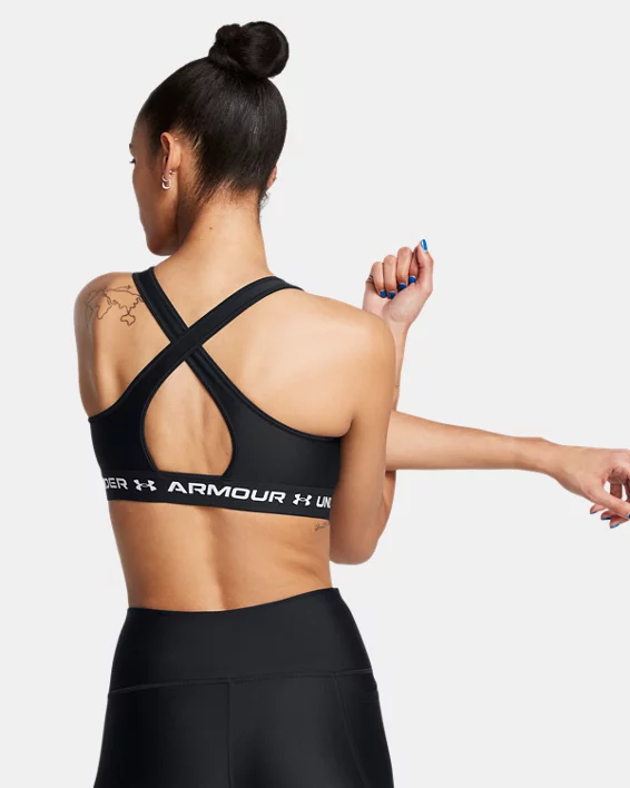 Under Armour Sujetador deportivo de sujeción media y espalda cruzada Armour® para mujer   Tienda