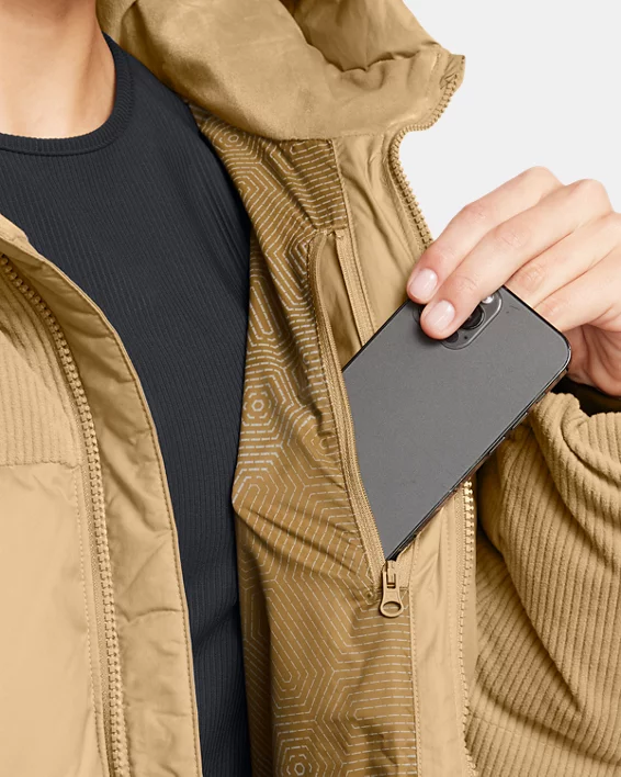 Under Armour Chaqueta acolchada de pana Limitless Down Oversized para mujer   Precios de Black Friday