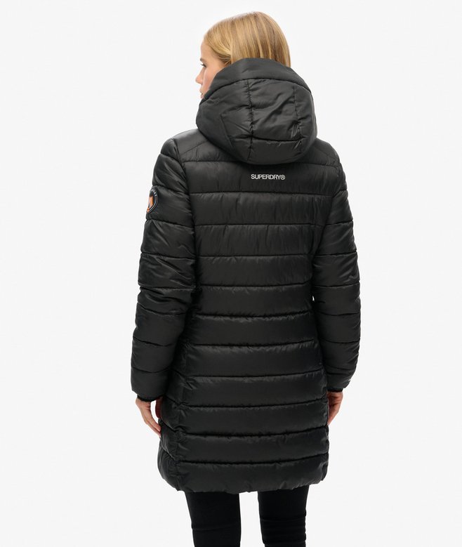 superdry Abrigo acolchado de largo medio con capucha Fuji Promoción trimestral
