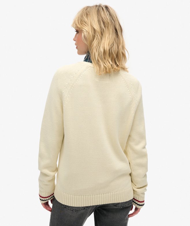 superdry Jersey gráfico holgado de punto con cuello redondo Ahorra y exporta