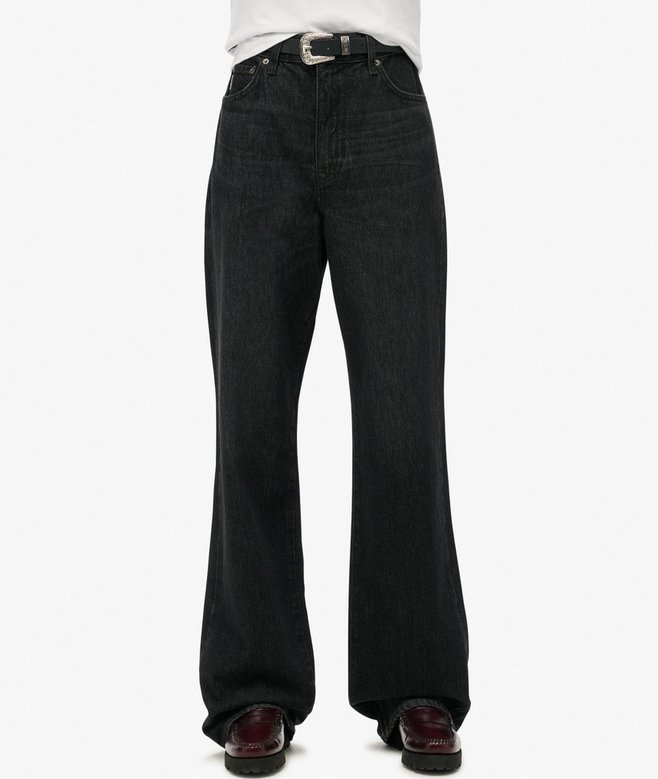 superdry Vaqueros de algodón orgánico con pernera ancha Oferta exclusiva
