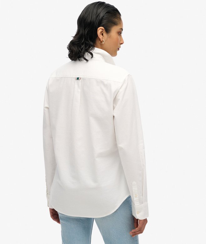 superdry Camisa Oxford de corte ajustado y manga larga Grandes ahorros