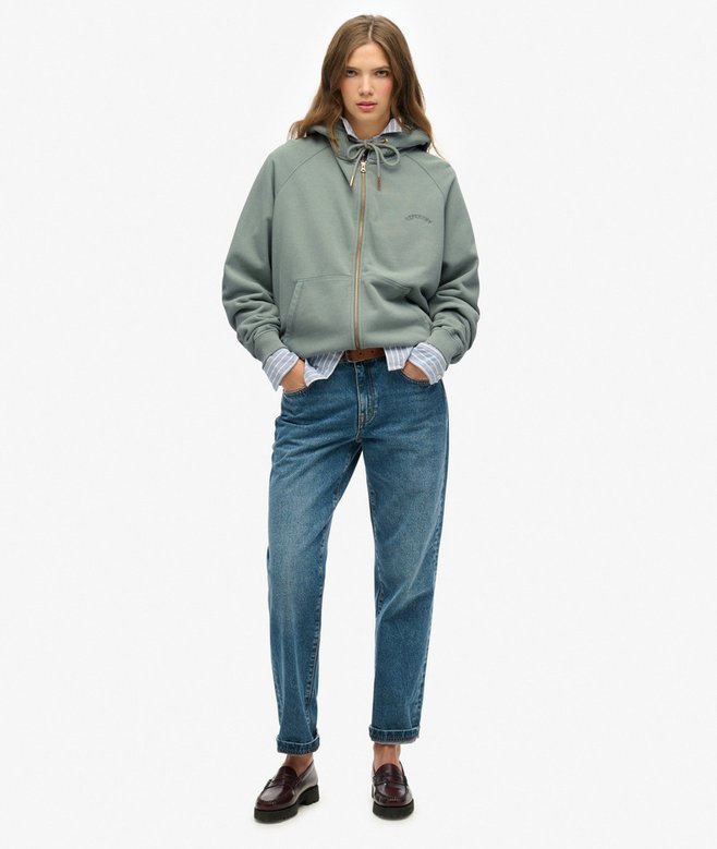 superdry Sudadera con capucha manga reglán cremallera y logo Esssential Precio ultrabajo