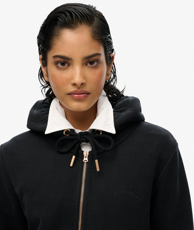 superdry Sudadera con capucha cremallera y logo Essential 2025