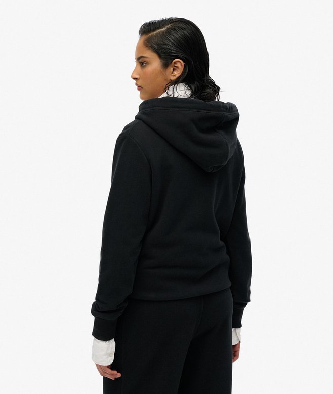 superdry Sudadera con capucha cremallera y logo Essential 2025