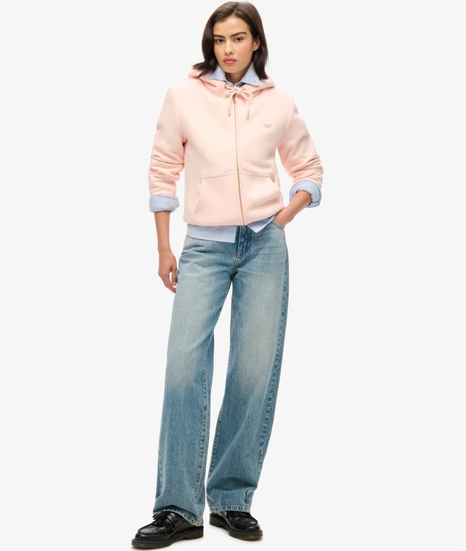 superdry Sudadera con capucha cremallera y forro de borreguillo Essential Liquidación