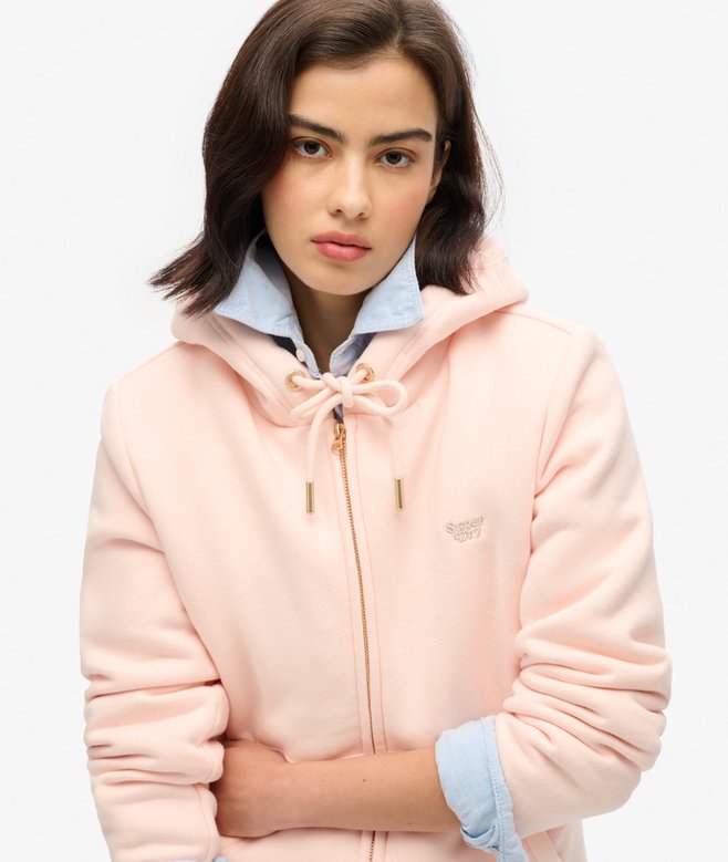 superdry Sudadera con capucha cremallera y forro de borreguillo Essential Liquidación