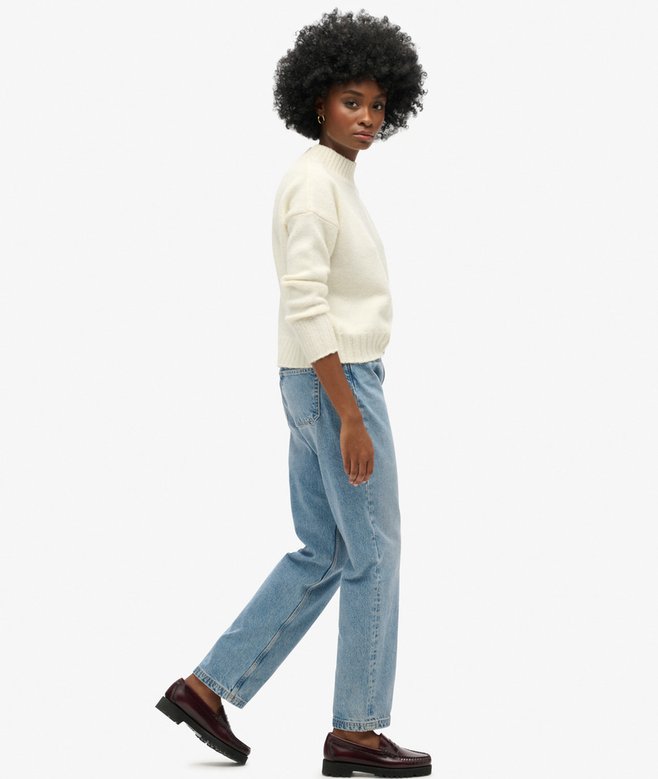 superdry Vaqueros de talle medio y pernera recta Mejor oferta