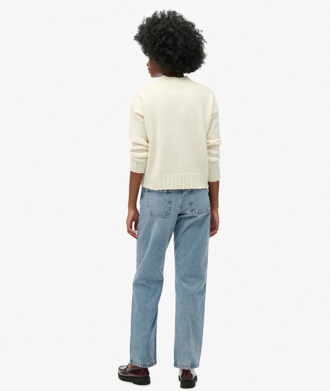 superdry Vaqueros de talle medio y pernera recta Mejor oferta