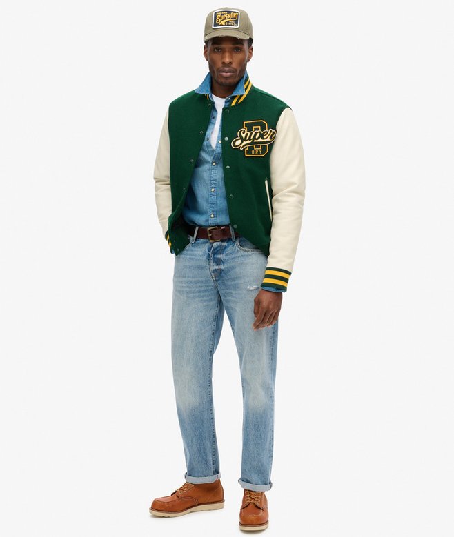 superdry Cazadora bómber de lana Varsity Superdescuento