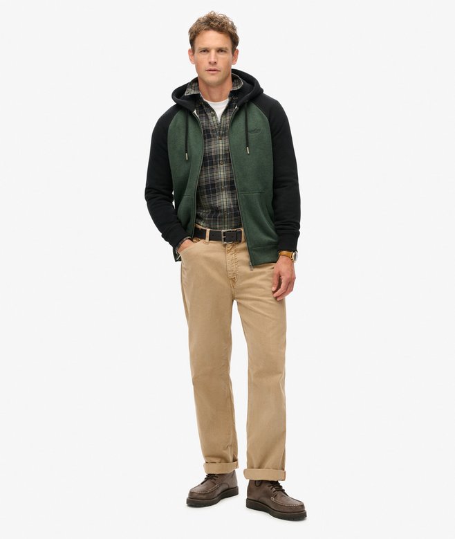 superdry Sudadera de béisbol con capucha y cremallera Essential Tienda de fábrica
